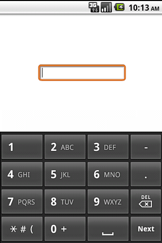 android keyboard on input type number