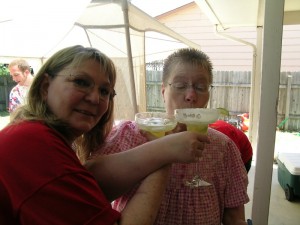 Paula Vatrano and Marilyn Wray at Paula's July 8, 2007 birthday party
