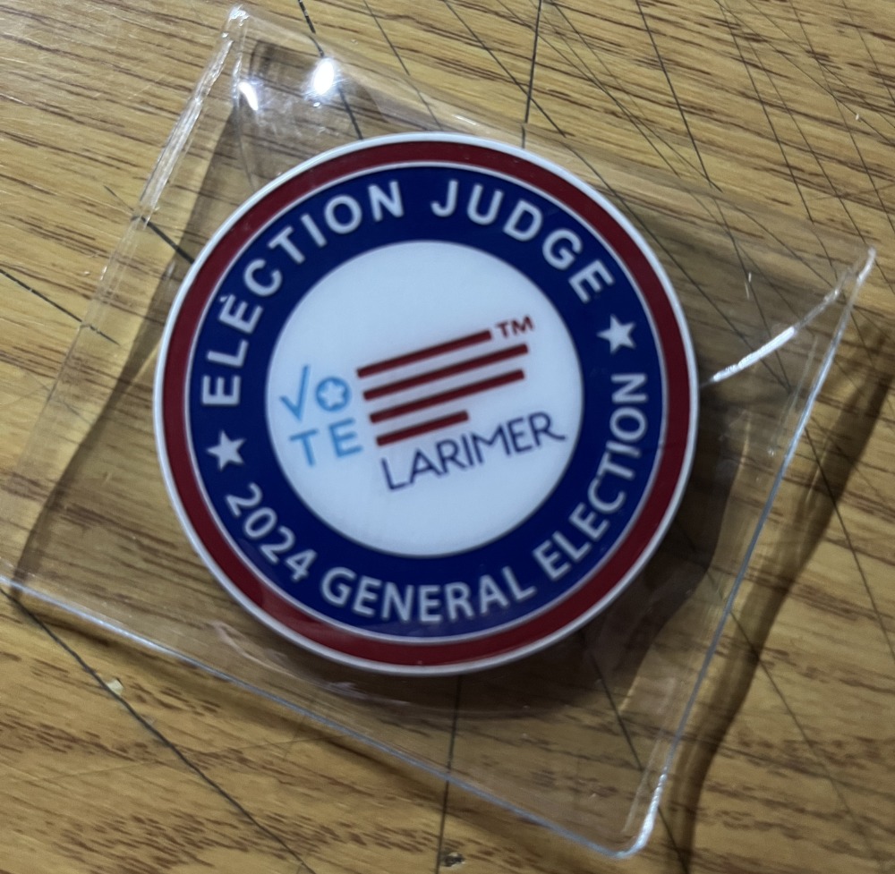 Larmer Votes Election Judge coin 2024